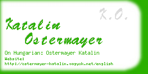 katalin ostermayer business card